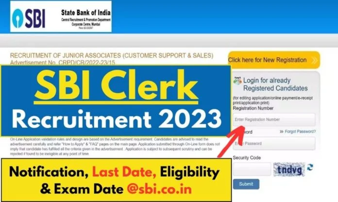 SBI Clerk Vacancy 2023