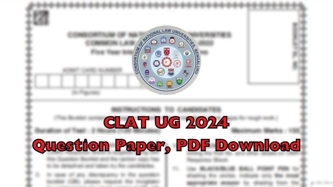 CLAT 2024 UG SET A/B/C/D Question Booklet PDF Smart Update24