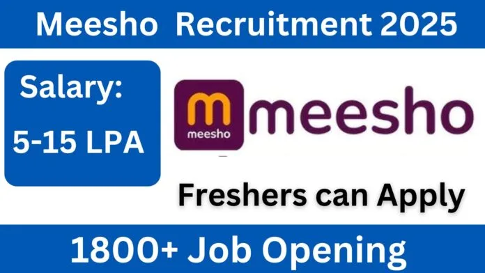 Meesho Recruitment 2025 | Apply Link for Various Posts