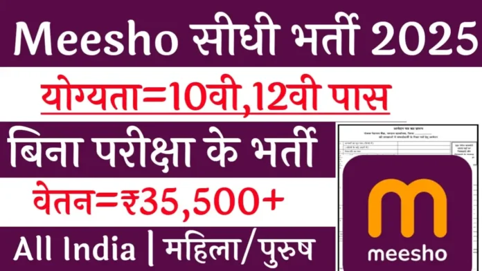 Meesho Recruitment 2025 | Fresher Hiring | Work From Home Jobs 2025 | Online Job at Home