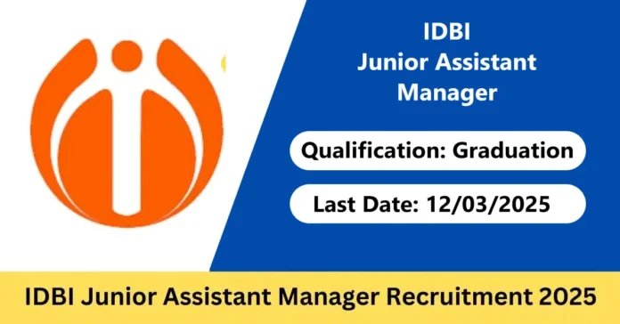 IDBI Bank Recruitment 2025 | Apply Now, 650 Vacancies