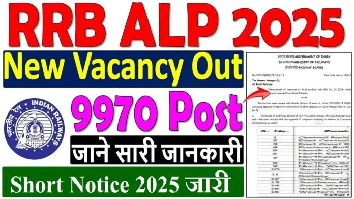 Indian Railways ALP Recruitment 2025 | Apply for 9970 Assistant Loco Pilot Vacancies