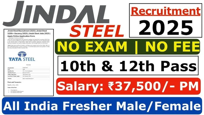 Jindal Steel Recruitment 2025 | Apply Online