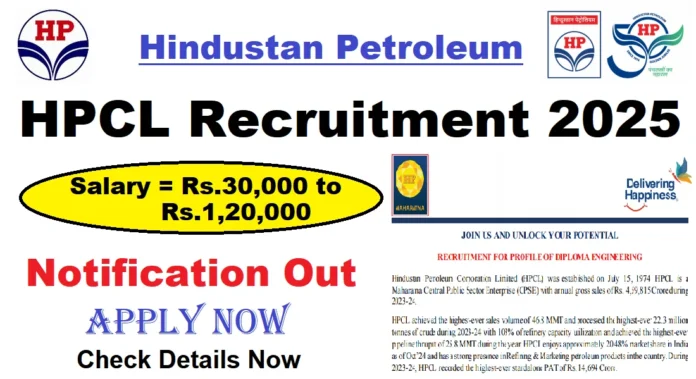 Hindustan Petroleum Recruitment 2025 | 372 Vacancy -Apply Online