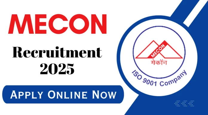 MECON Recruitment 2025 | Apply Now for Deputy Manager & Manager Posts | Check Eligibility, Salary, Application Process