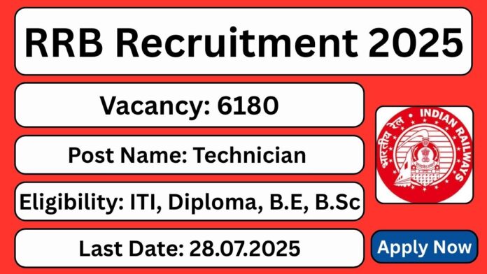 Centralised Employment Notification 2025 | Apply Now for Railway Technician Recruitment
