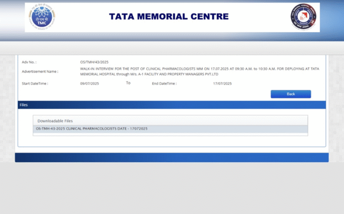 TATA Memorial Centre Recruitment 2025 | Apply Now