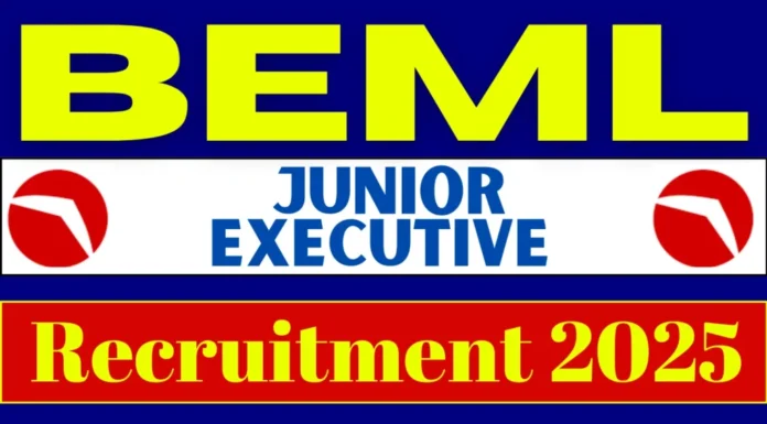 BEML Limited Recruitment 2025 | Apply Now for Junior Executive Posts