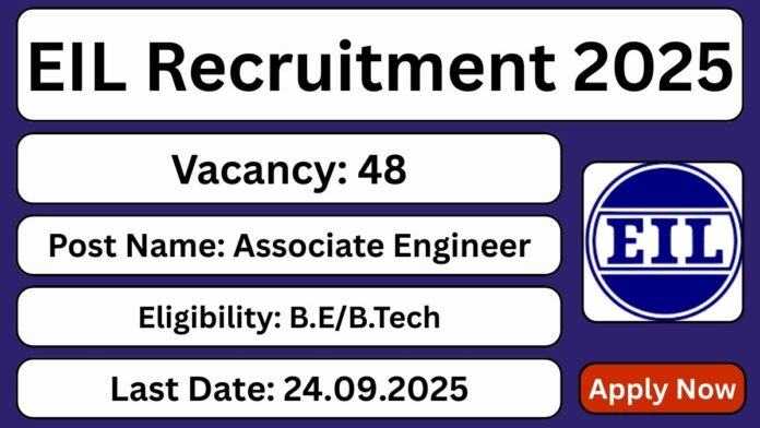 Engineers India Limited Recruitment 2025 | Walk-in Interviews for 48 Associate Engineer Posts