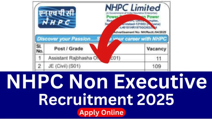 NHPC Limited Recruitment 2025 | Apply for Non-Executive Posts