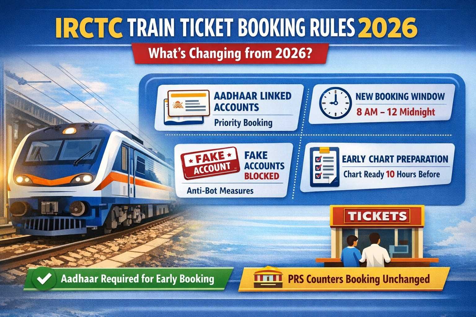 IRCTC Updates Booking Time