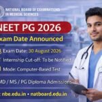 NEET PG 2026 Exam Date Announced