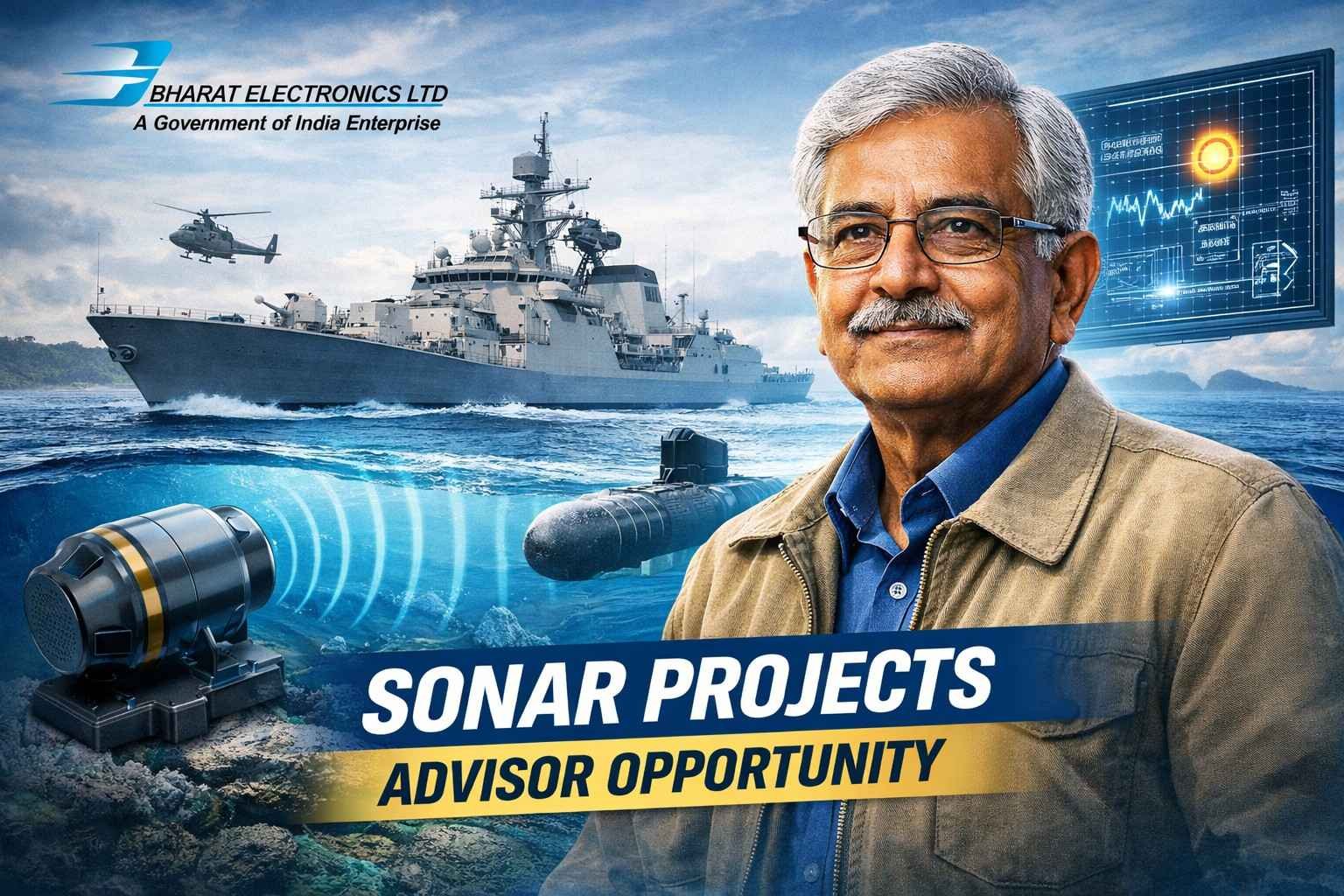 BEL Invites Veteran Defence Scientists to Lead Next-Gen Sonar Innovation in Bengaluru