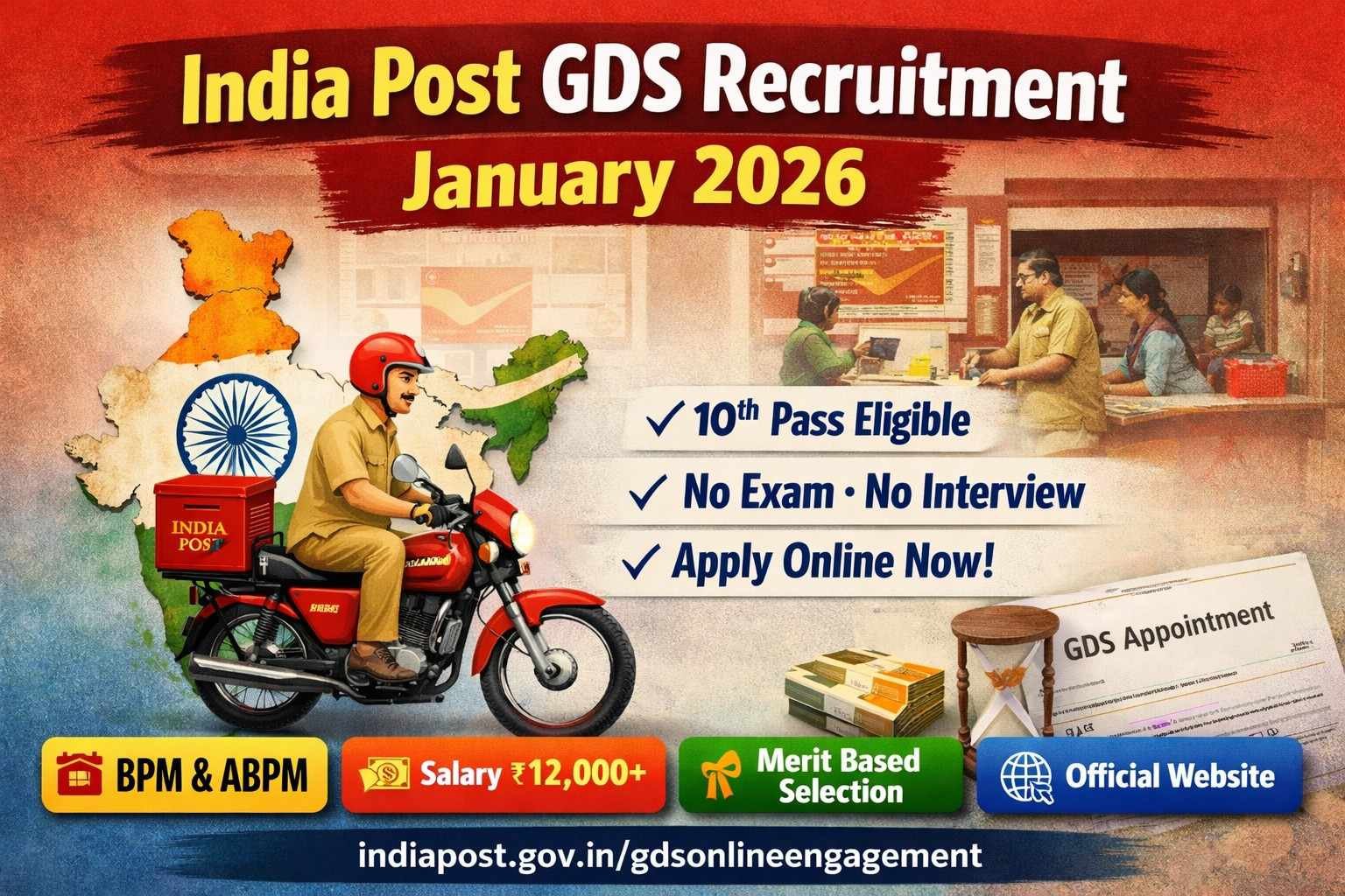 India Post GDS Recruitment 2026 Eligibility, Salary, Selection, and How to Apply