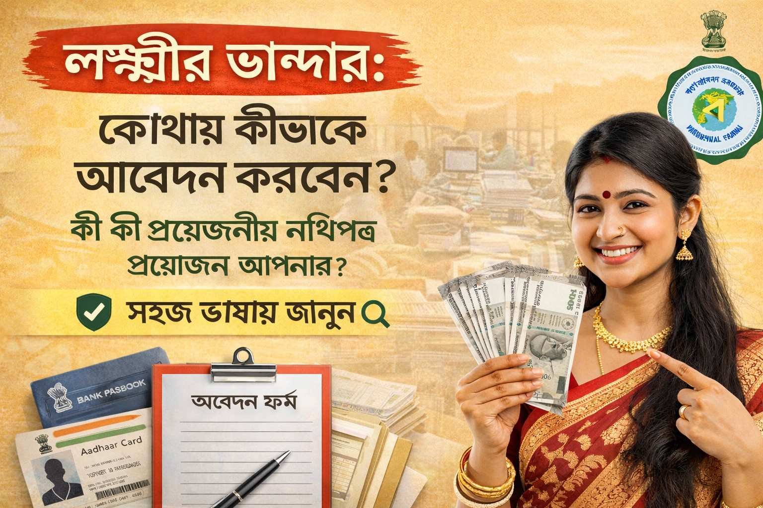 Lakshmir Bhandar Where and How to Apply, Eligibility, and Documents Required Explained Simply